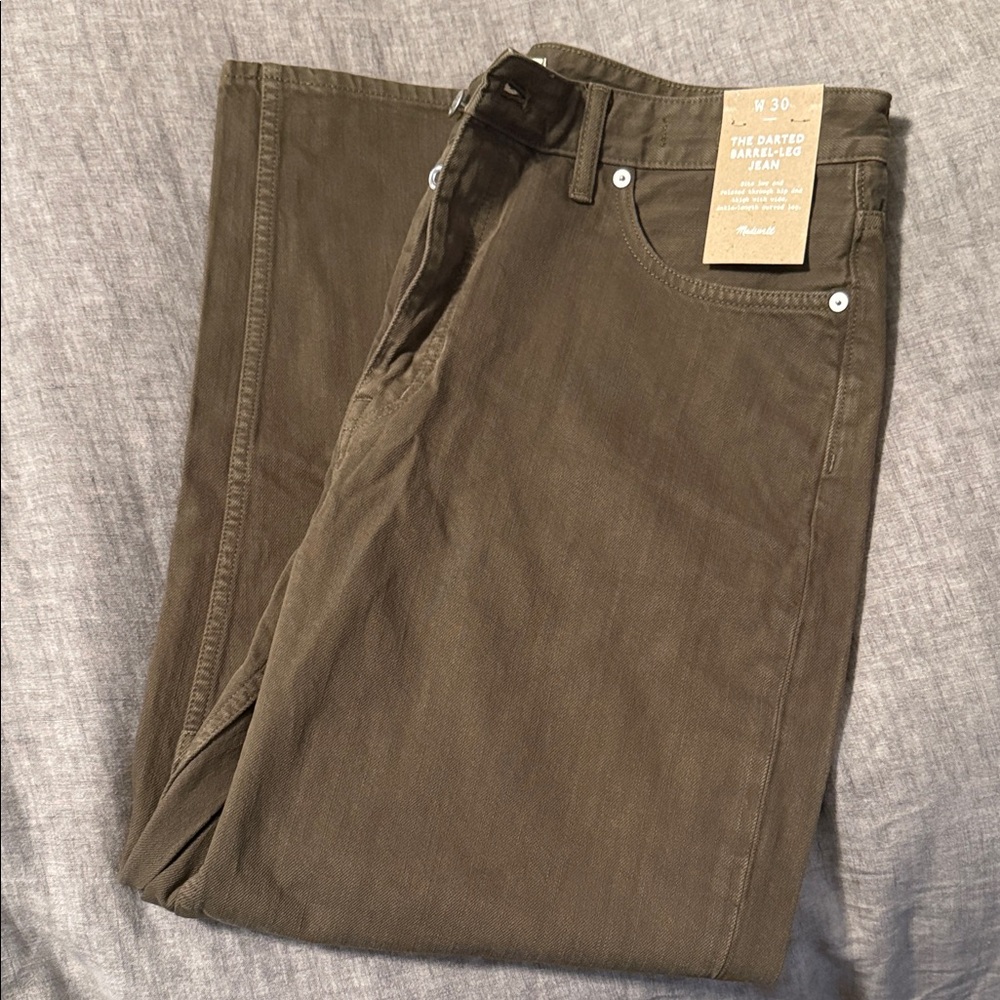Madewell Darted Barrel Jean W30 - Driftwood Brown